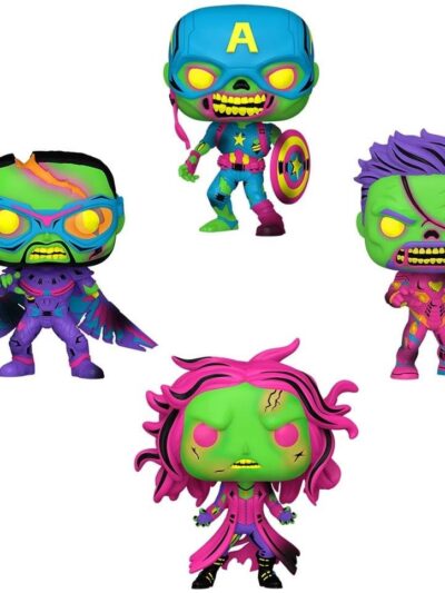 What If...? - Zombie Captain America/Zombie Iron Man/Zombie Falcon/Zombie Scarlet Witch Funko POP! 4 Pack