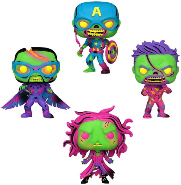 What If...? - Zombie Captain America/Zombie Iron Man/Zombie Falcon/Zombie Scarlet Witch Funko POP! 4 Pack
