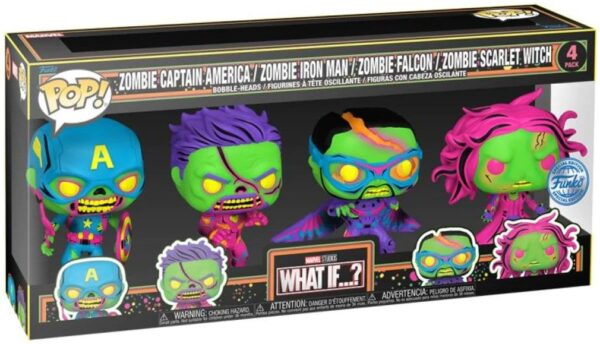 What If...? - Zombie Captain America/Zombie Iron Man/Zombie Falcon/Zombie Scarlet Witch Funko POP! 4 Pack