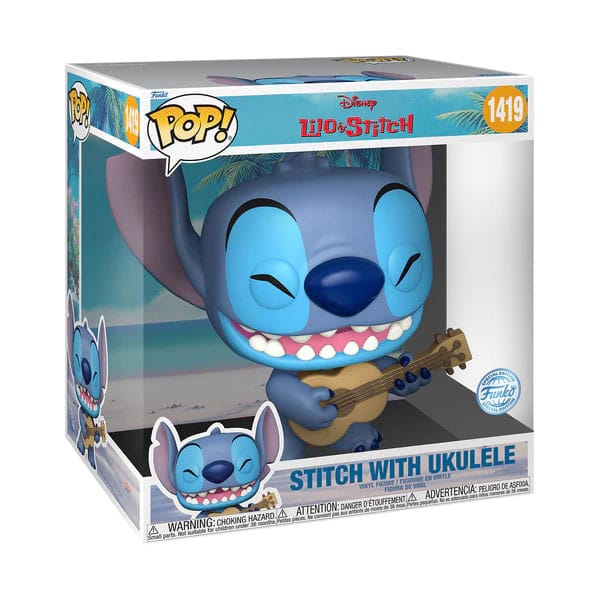 Lilo & Stitch - Stitch with Ukulele Jumbo Funko POP! #1419