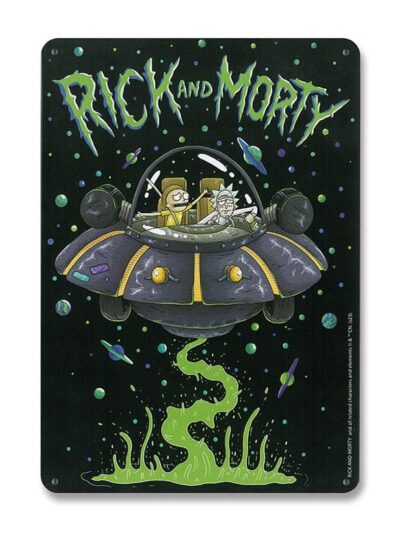 Rick and Morty Metal Sign