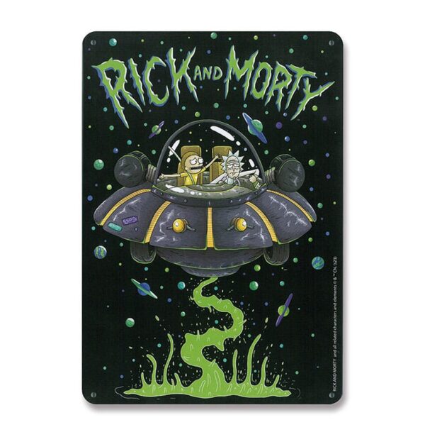 Rick and Morty Metal Sign