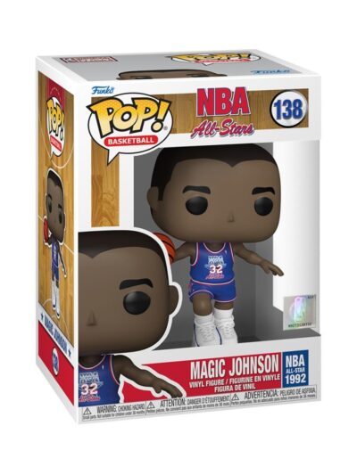Funko Pop! Basketball: NBA All Stars - Magic Johnson (Blue All Star Uni 1992) #138 Vinyl Figure