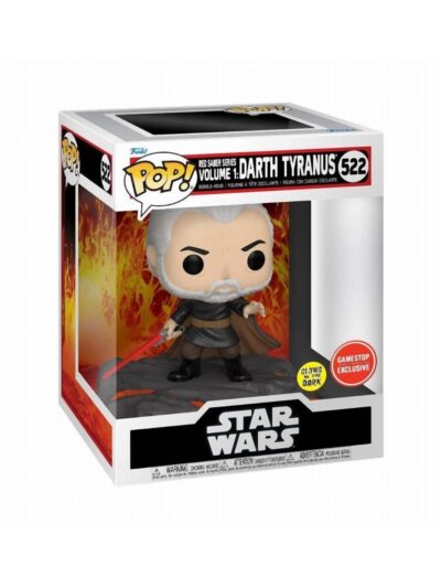 Funko Pop! Deluxe: Disney Star Wars - Red Saber Series Vol.1 - Darth Tyranus (Glows in the Dark) (Gamestop Exclusive) #522 Vinyl Figure