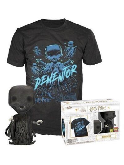Funko Pop! & Tee (Adult): Harry Potter - Dementor (Glows in the Dark) Vinyl Figure and T-Shirt (L)