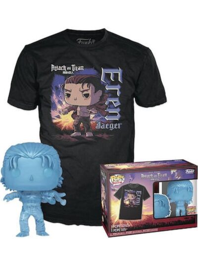Funko Pop! & Tee (Adult): Attack on Titan Final Season - Eren Jaeger (with Marks) Vinyl Figure and T-Shirt (M)