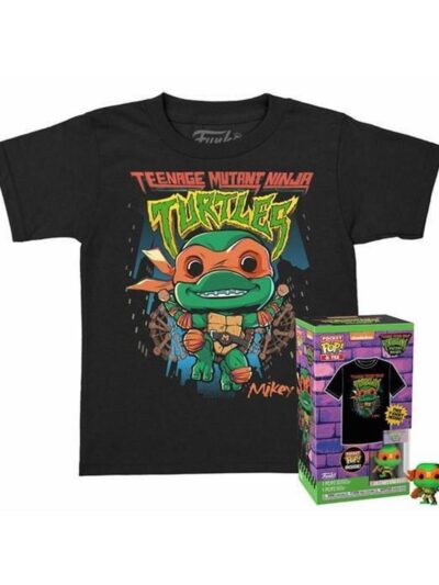 Funko Pocket Pop! & Tee (Child): Teenage Mutant Ninja Turtles Mutant Mayhem - Michelangelo Vinyl Figure and T-Shirt (L)