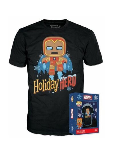 Funko Boxed Tee: Marvel - Gingerbread Iron Man (L)