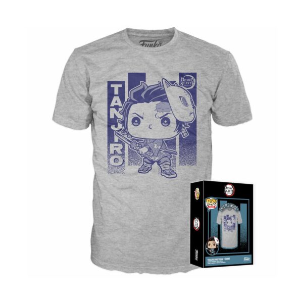 Funko Boxed Tee: Demon Sleyer - Tanjiro with Wisteria (L)