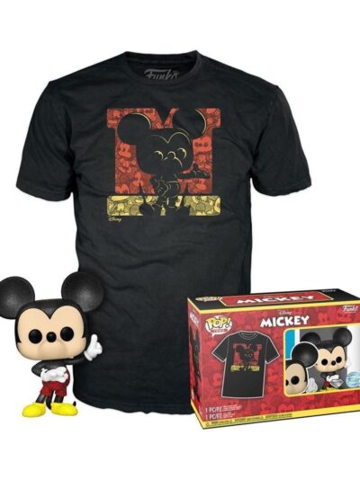 Funko Pop! & Tees (Adult): Disney - Mickey Mouse (Diamond Collection) (Special Edition) Vinyl Figure & T-Shirt (XL)