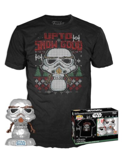 Funko Pop! & Tee (Adult): Star Wars - Holiday Stormtrooper (Metallic) Vinyl Figure & T-Shirt (M)