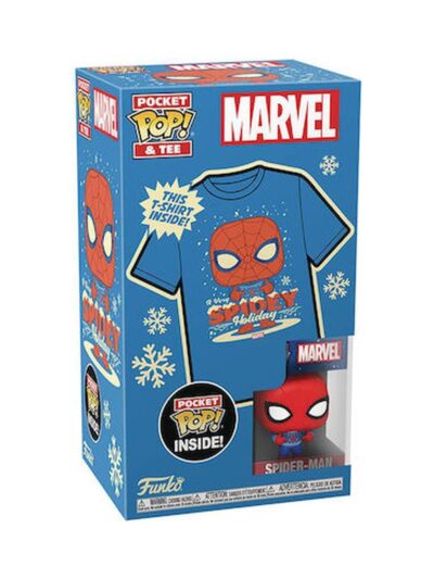 Funko Pocket Pop! & Tee (Child): Marvel - Holiday Spiderman Vinyl Figure & T-Shirt (M)