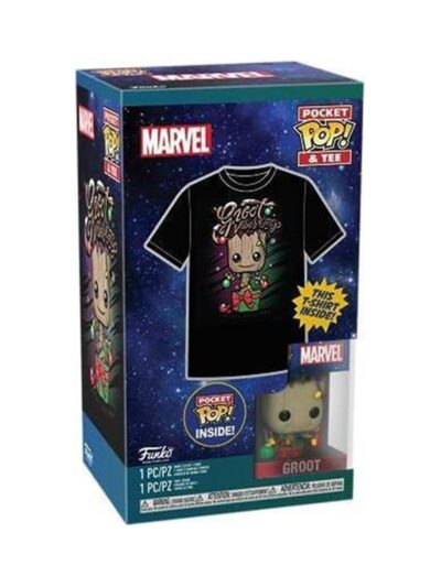 Funko Pocket Pop! & Tee (Child): Guardians of the Galaxy - Holiday Groot Vinyl Figure & T-Shirt (S)