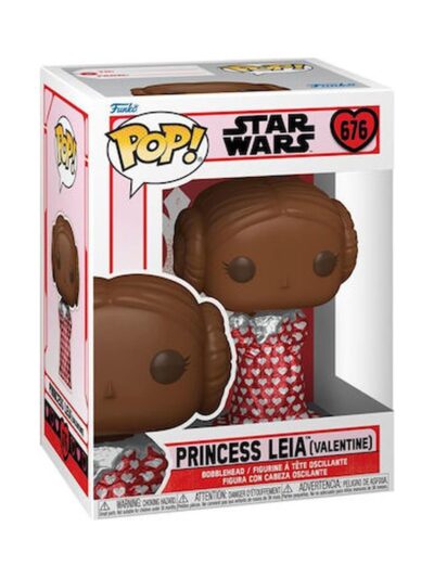 Funko Pop! Disney: Star Wars Valentine's Day 2024 - Princess Leia (Valentine Chocolate) #676 Bobble-Head Vinyl Figure