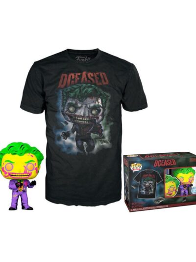 Funko Pop! & Tee (Adult): Comic Cover DC - The Joker (Blacklight)  (Special Edition) Vinyl Figure & T-Shirt (S)