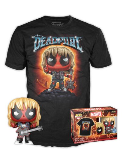 Funko Pop! & Tees (Adult): Deadpool - Heavy Metal Vinyl Figure & T-Shirt (L)