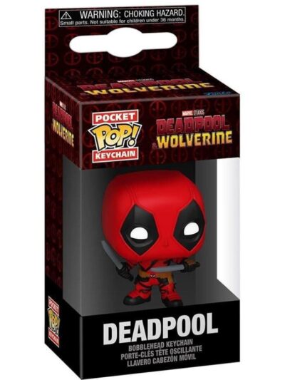 Funko Pocket Pop! Marvel: Deadpool & Wolverine - Deadpool Bobble Head Vinyl Figure Keychain