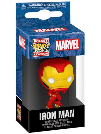 Funko Pocket Pop!: Marvel - Iron Man (New Classics) Bobble-Head Vinyl Figure Keychain