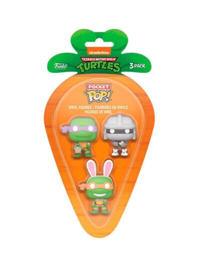 Funko 3-Pack Carrot Pocket Pop!: Teenage Mutant Ninja Turtles - Donatello/Michelangelo/Shredder Vinyl Figures