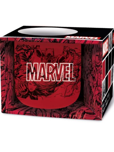 Stor: Marvel Pattern - Ceramic Breakfast Mug in Gift Box (400ml) (75434)