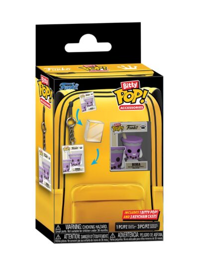 Funko Bitty Pop! Accessories: Boba Keychain Vinyl Figure with 3 Keychain Cases