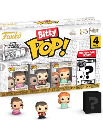 Funko Bitty Pop! 4-Pack: Harry Potter Goblet of Fire - Hermione Granger, Viktor Krum, Ginny Weasley, Mystery Pop! Vinyl Figures
