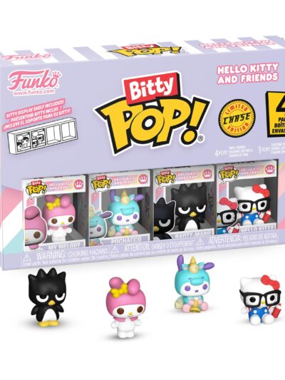 Funko Bitty Pop! 4-Pack: Hello Kitty and Friends - My Melody, Pochacco, Badtz-Maru, Chase Figure Vinyl Figures