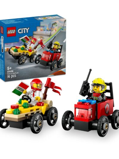 LEGO® City: Pizza vs. Fire Truck Race Car Pack (60458)