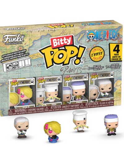 Funko Bitty Pop! 4-Pack: One Piece - Sanji, Zeff, Krieg, Bitty Pop! Chase Vinyl Figures