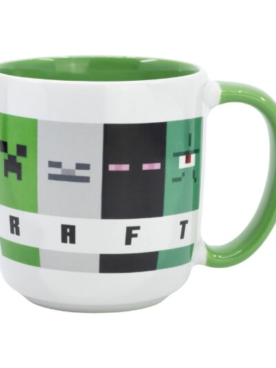 Stor: Minecraft Squared Pattern - Young Adult Ceramic Elite Mug In Gift Box (385ml) (75618)