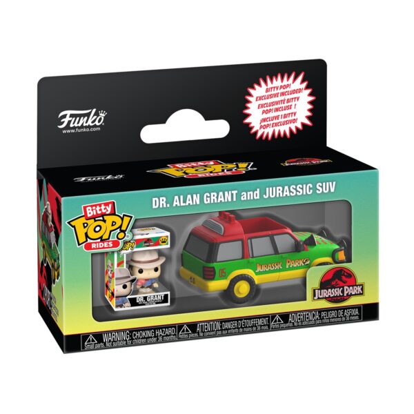 Jurassic Park - Dr. Alan Grant and Jurassic SUV Funko Bitty POP! Rides