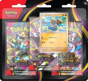 Pokémon Trading Card Game Mega Evolution Pitch Black 3-Booster Blister